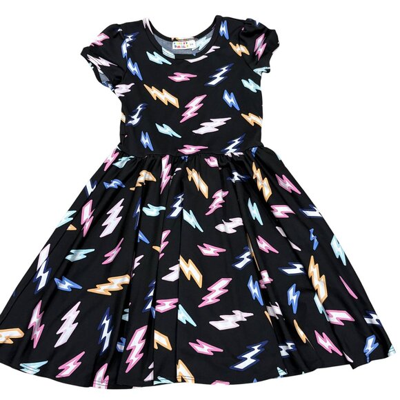 DotDotSmile Lucy Twirl Dress Lightning Bolt Print Dress Size 5/6 - Picture 1 of 5